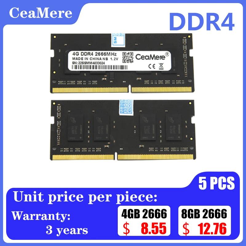 CeaMere DDR4 Ʈ ޸  ޸, 4G, 8G, 16G, 32G2400Mhz, 2666Mhz, 3200Mhz,288  RAM ޸ ī, 5 PCs 